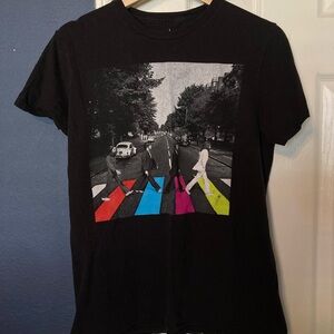The Beatles Black Short Sleeve Tee